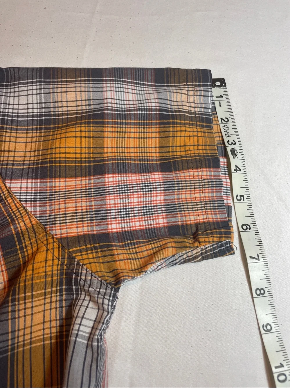 Levi's Short Sleeve Plaid Button-Down Shirt in Yellow, Black and White